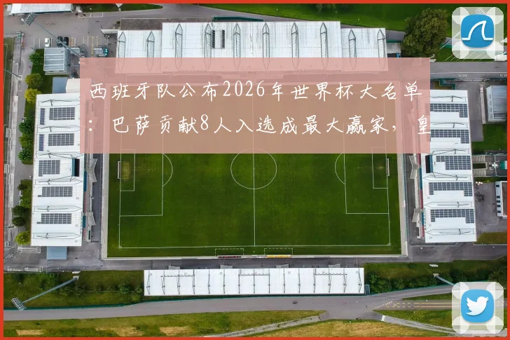 西班牙队公布2026年世界杯大名单：巴萨贡献8人入选成最大赢家，皇马时隔多年罕见无人上榜